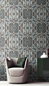 Morrocon Theme Geometric Wallpaper Mural-ChandeliersDecor.com