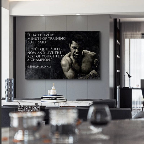 Motivational Quotes Muhammad Ali Canvas Paintings Inspirational Sport Posters and Prints Wall Art Picture for Living Room Decor-ChandeliersDecor