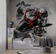 Motorbike Racing Champion Kids Wallpaper Mural-ChandeliersDecor.com