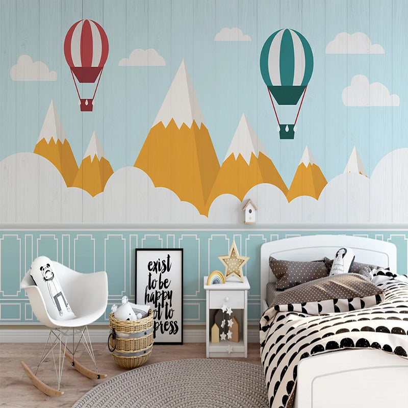 Mountain Peaks Kids Nursery Wallpaper: A Scenic Wonderland-ChandeliersDecor