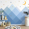 Mountain Stars Moon Landscape Wallpaper-ChandeliersDecor.com