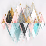 Mountains Geometric Triangle Wallpaper for Home Wall Decor-ChandeliersDecor