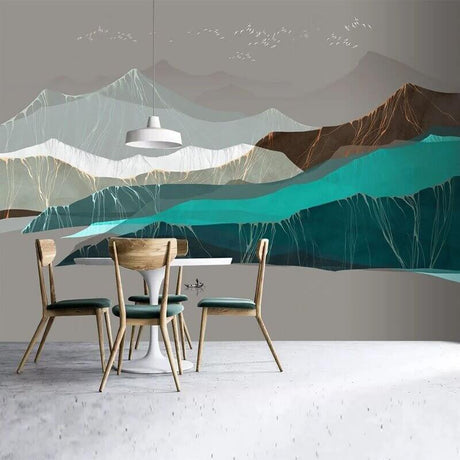 Mountains Wallpaper for Home Wall Decor-ChandeliersDecor.com