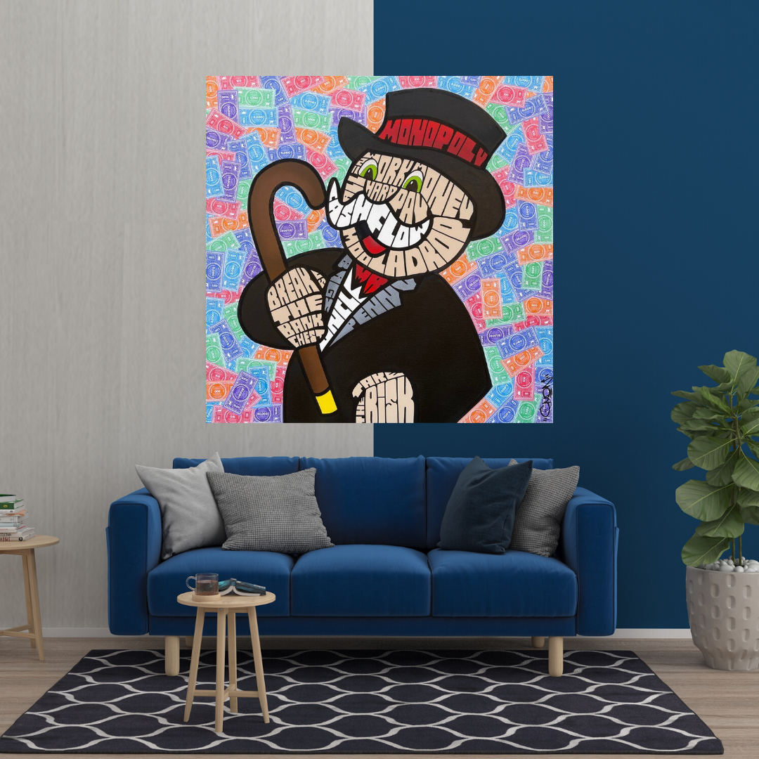 Mr Monopoly Cash Flow Art: Unlock Your Financial Success-ChandeliersDecor