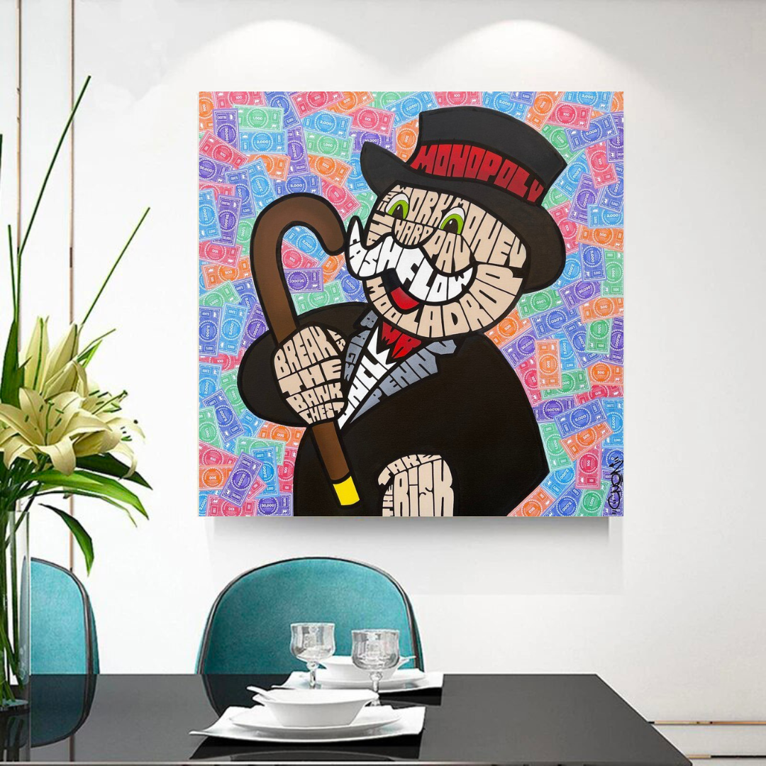 Mr Monopoly Cash Flow Art: Unlock Your Financial Success-ChandeliersDecor