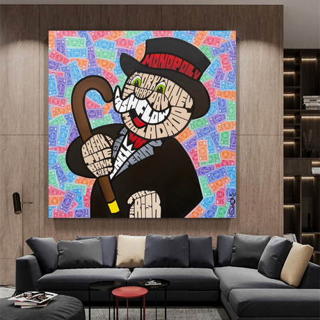 Mr Monopoly Cash Flow Art: Unlock Your Financial Success-ChandeliersDecor