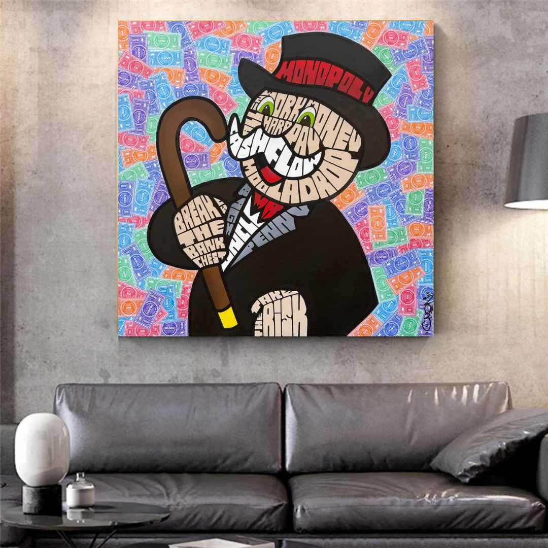 Mr Monopoly Cash Flow Art: Unlock Your Financial Success-ChandeliersDecor