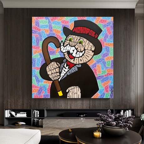 Mr Monopoly Cash Flow Art: Unlock Your Financial Success-ChandeliersDecor