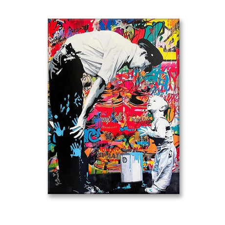 Mr. Brainwash: Not Guilty Canvas Wall Art-ChandeliersDecor