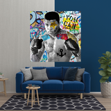 Muhammad Ali Boxer Graffiti Canvas Wall Art-ChandeliersDecor