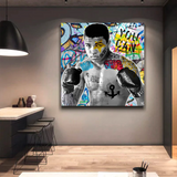 Muhammad Ali Boxer Graffiti Canvas Wall Art-ChandeliersDecor