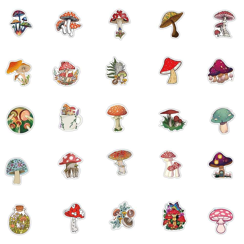 Mushroom Plant Stickers Pack-ChandeliersDecor