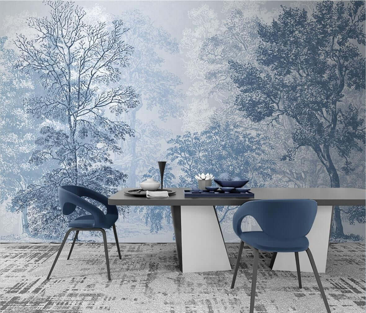 Mystic Moonlight Meadow Wallpaper - Transform Your Space-ChandeliersDecor.com