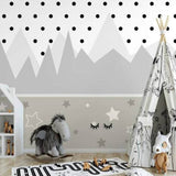 Mystical Forest Peaks Baby Room Wallpaper-ChandeliersDecor.com