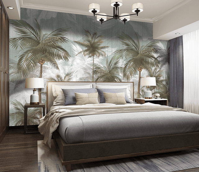 Nature Palm Trees Design - Tropical Forest Wallpaper Mural-ChandeliersDecor.com