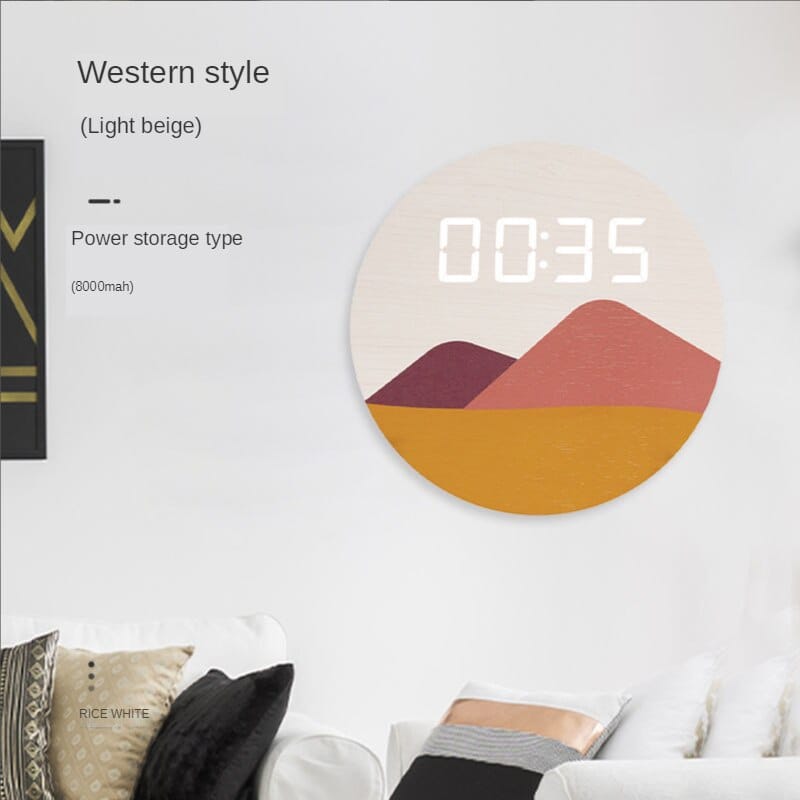 Neue chinesische Wohnzimmeruhr einfache und modische elektronische Haushaltsuhr moderne kreative digitale Wanddekorationsuhr