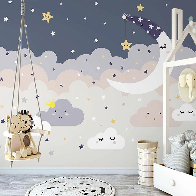 Nighty Night Moon Nursery Wallpaper - Transform Baby's Room-ChandeliersDecor