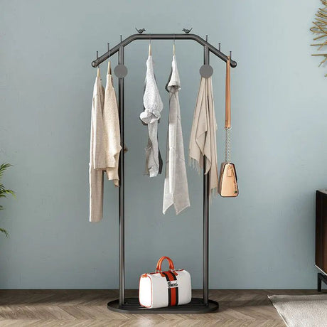 Nordic Floor Standing Coat Rack Organiser-GraffitiWallArt