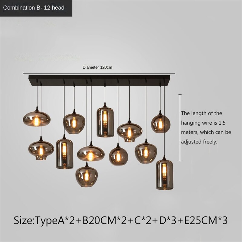 Nordic Glass LED Pendant Lights: Stylish Illumination-ChandeliersDecor