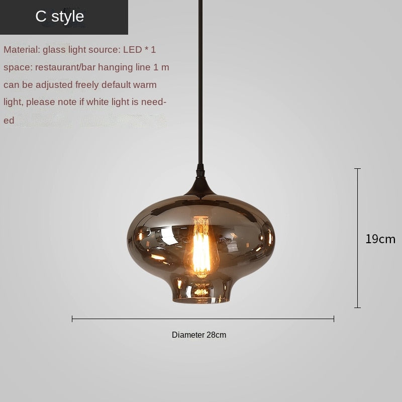 Nordic Glass LED Pendant Lights: Stylish Illumination-ChandeliersDecor