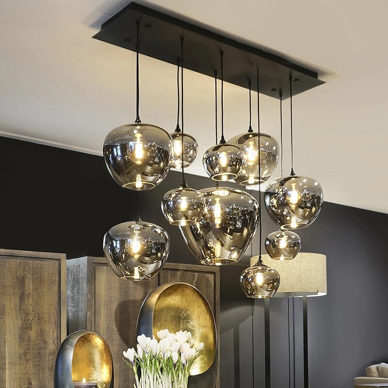 Nordic Glass LED Pendant Lights: Stylish Illumination-ChandeliersDecor