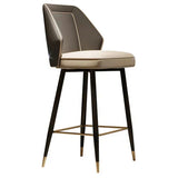 Nordic Gourtas Leather Bar Chair Stool-GraffitiWallArt