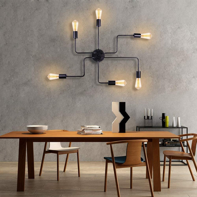 Nordic Industrial Semi Flush Mount Ceiling Lamp