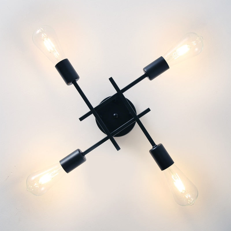 Nordic Industrial Semi Flush Mount Ceiling Lamp-ChandeliersDecor