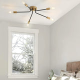 Nordic Industrial Semi Flush Mount Ceiling Lamp-ChandeliersDecor