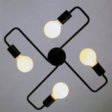 Nordic Industrial Semi Flush Mount Ceiling Lamp-ChandeliersDecor