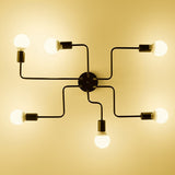 Nordic Industrial Semi Flush Mount Ceiling Lamp-ChandeliersDecor