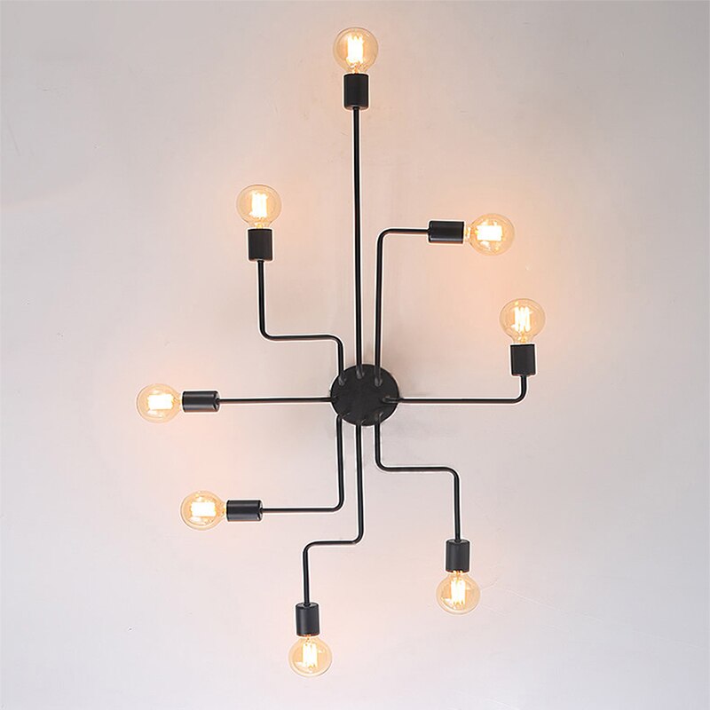 Nordic Industrial Semi Flush Mount Ceiling Lamp-ChandeliersDecor