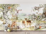 Nordic Jungle Animals - Kids Room Wallpaper Mural-ChandeliersDecor.com