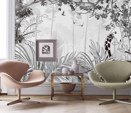 Nordic Jungle Wallpaper Murals - Transform Your Space-ChandeliersDecor