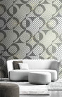 Nordic Khaki Geometric Wallpaper Mural-ChandeliersDecor.com