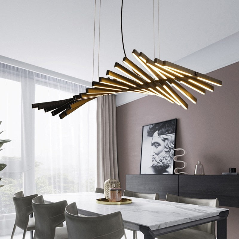 Nordic LED Chandelier - BlackWhite Pendant Office Lighting-ChandeliersDecor