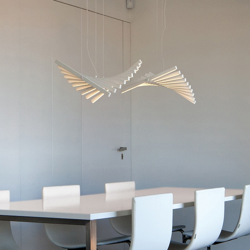 Nordic LED Chandelier - BlackWhite Pendant Office Lighting-ChandeliersDecor