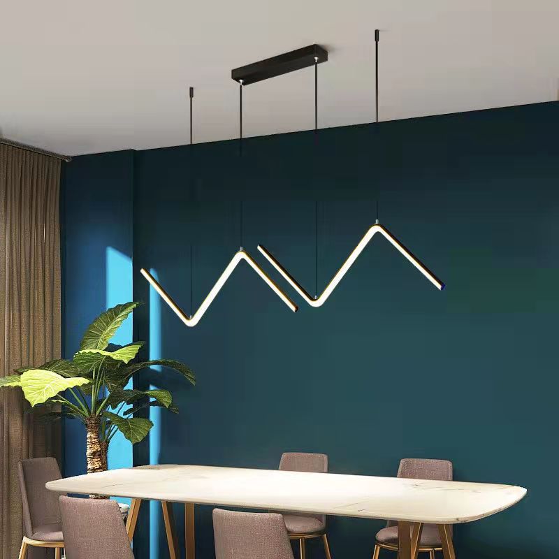Nordic Pendant Light Art Line LED Hanging Lamp-ChandeliersDecor