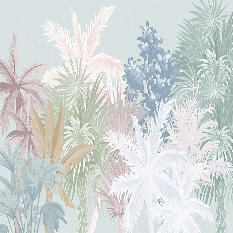 Nordic Tropical Plant Forest Wallpaper for Home Wall Decor-ChandeliersDecor