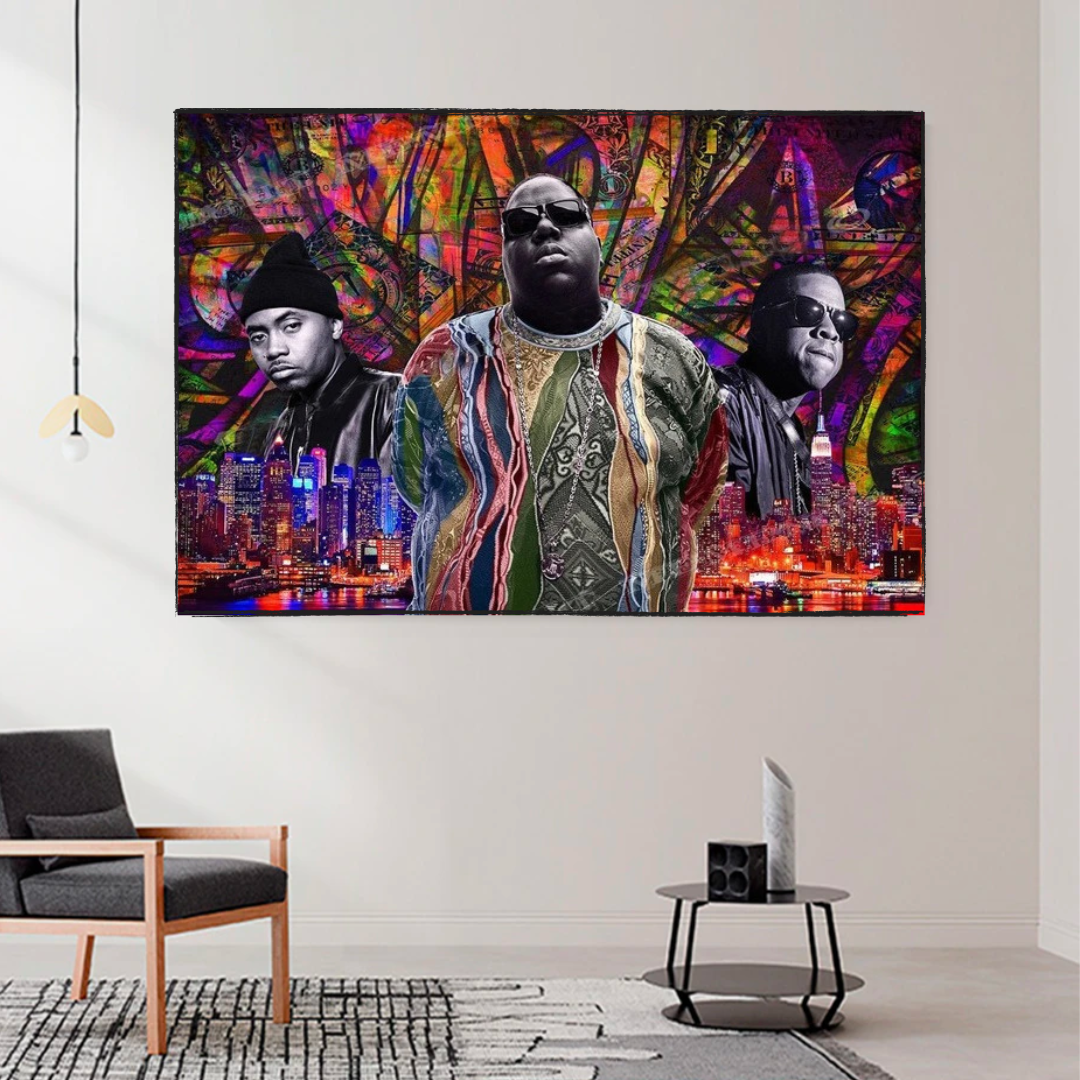 Notorious BIGGIE Smalls & Tupac Canvas Wall Art-ChandeliersDecor