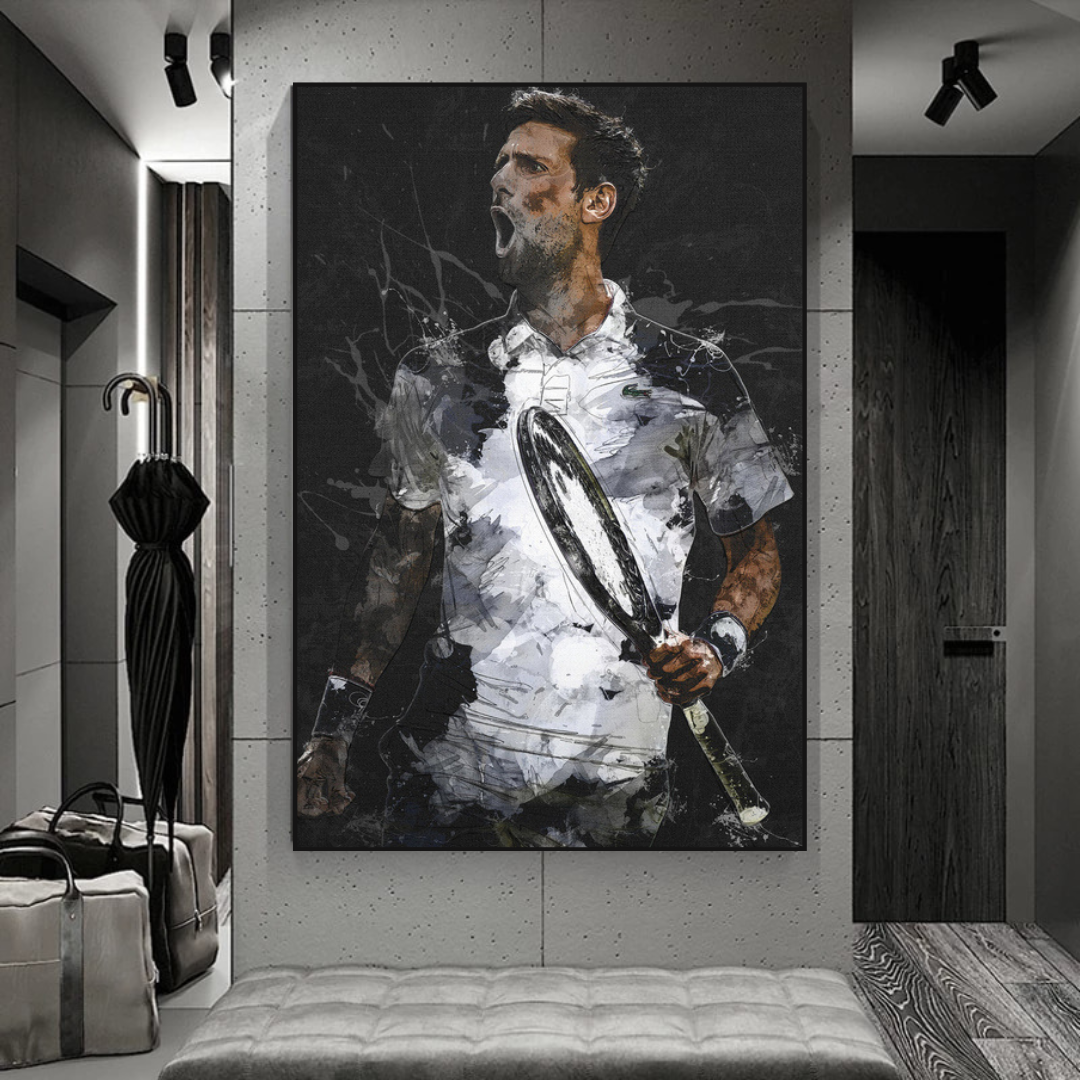 Novak Djokovic Tennis Légende Sport Toile Murale Art