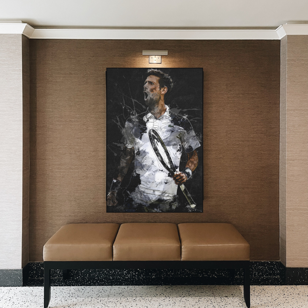 Novak Djokovic Tennislegende Sport-Leinwand-Kunst