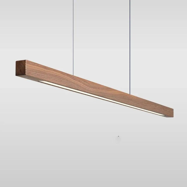 Oak Wood Ceiling Bar Wooden LED Pendant Light-ChandeliersDecor