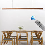 Oak Wood Ceiling Bar Wooden LED Pendant Light-ChandeliersDecor