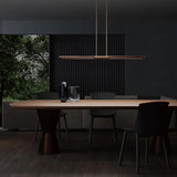 Oak Wood Kitchen Island LED Light Bar-ChandeliersDecor