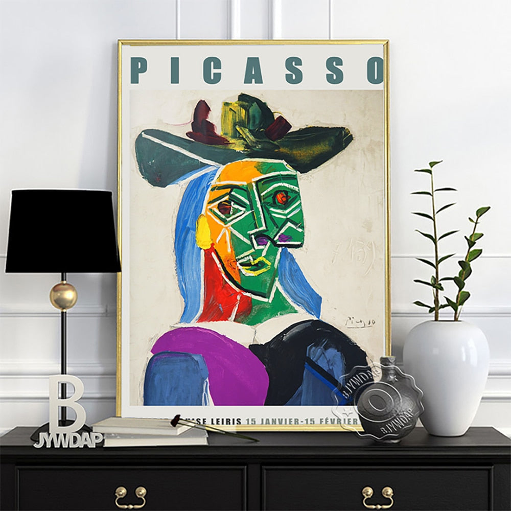 Original Pablo Picasso Exhibition Poster Featuring Rare Artworks-ChandeliersDecor