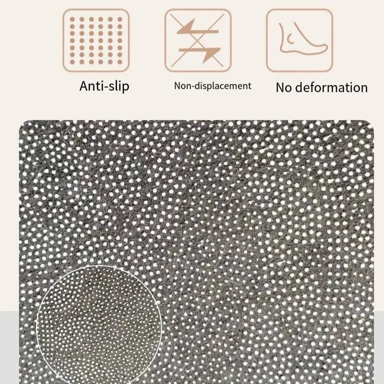 Ovaler Matisse-Kristallsamt-Teppich mit abstrakten Punkten und linearem Schwarz