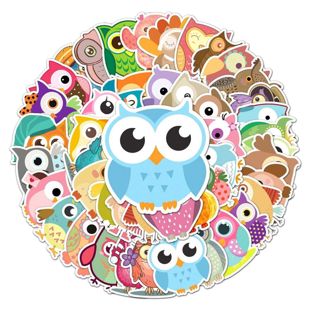 Owl Stickers Pack: Durable and Adorable Designs-ChandeliersDecor