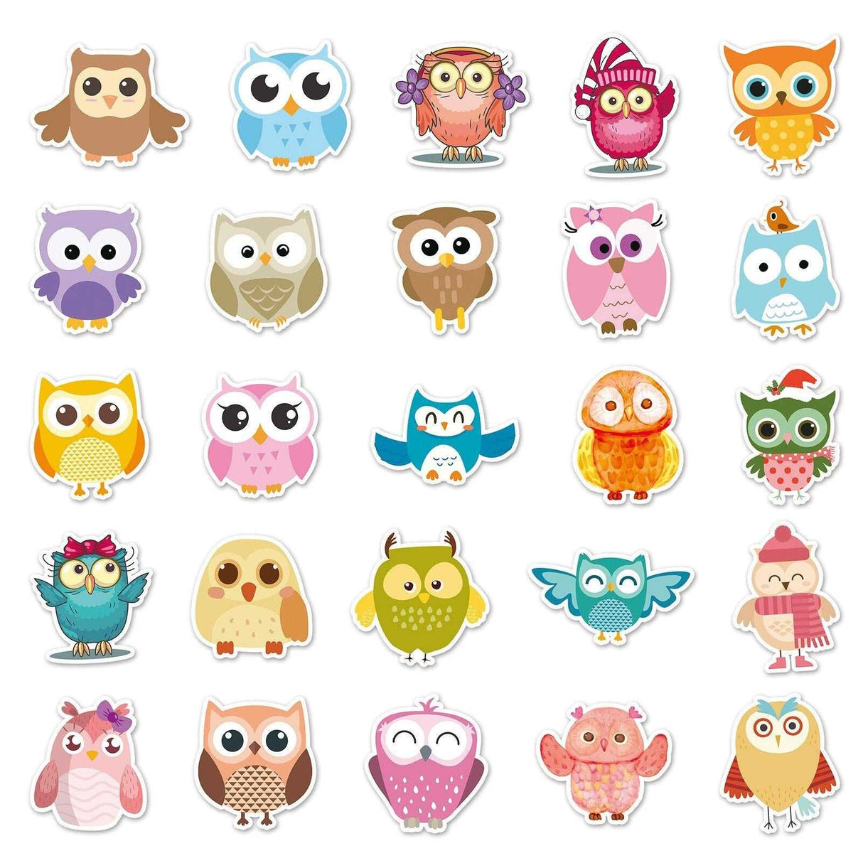 Owl Stickers Pack: Durable and Adorable Designs-ChandeliersDecor