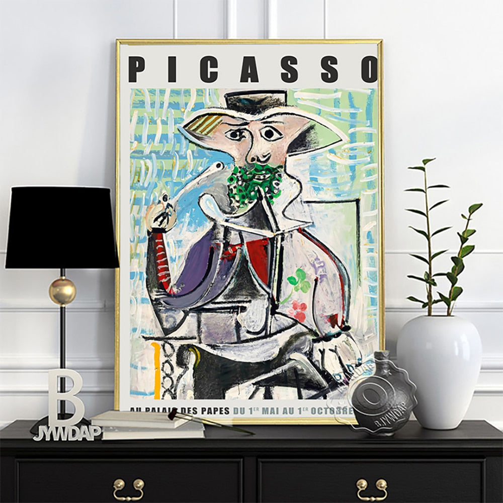 Pablo Picasso Exhibition Poster: Original Artworks Displayed-ChandeliersDecor